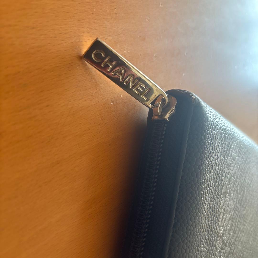 Axitさま専用CHANEL ブラックレザー長財布