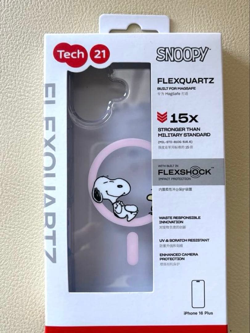 Tech21 スヌーピー iPhone 16plusケース（MagSafe対応）