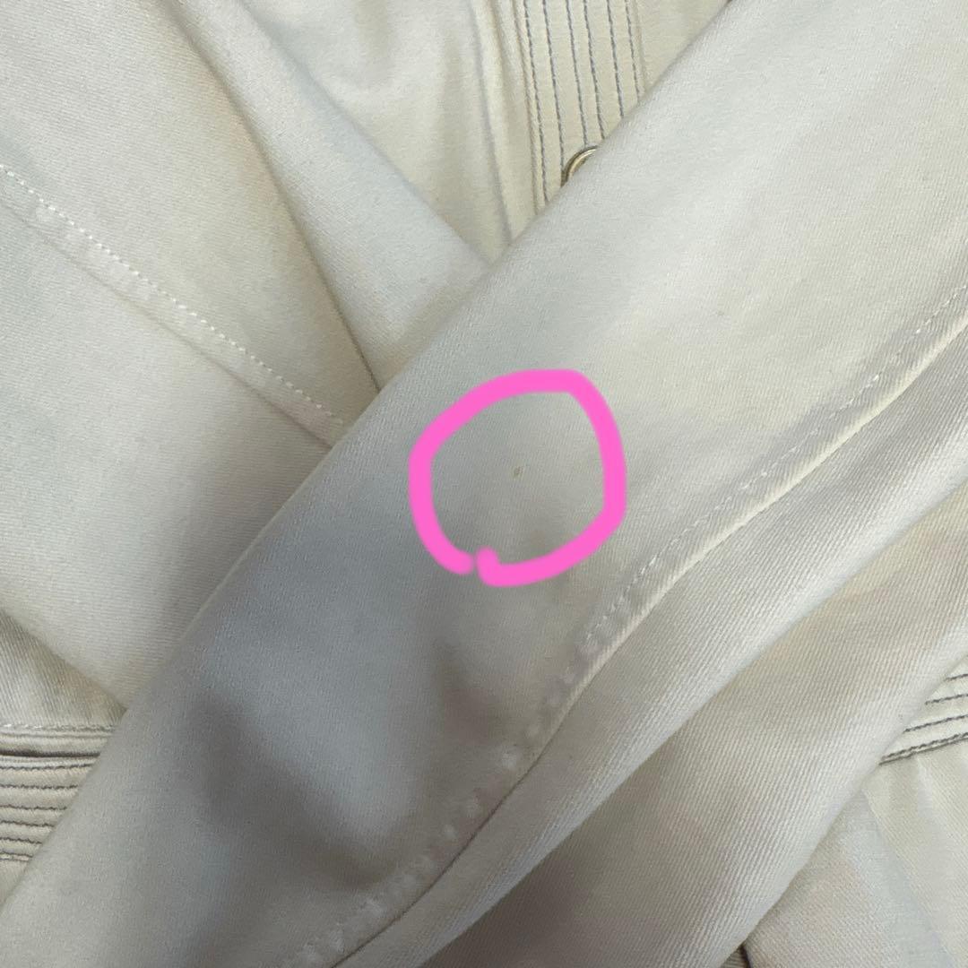 t*o様 CHANEL シャネル　ホワイト ノーカラーデニム　ジャケット