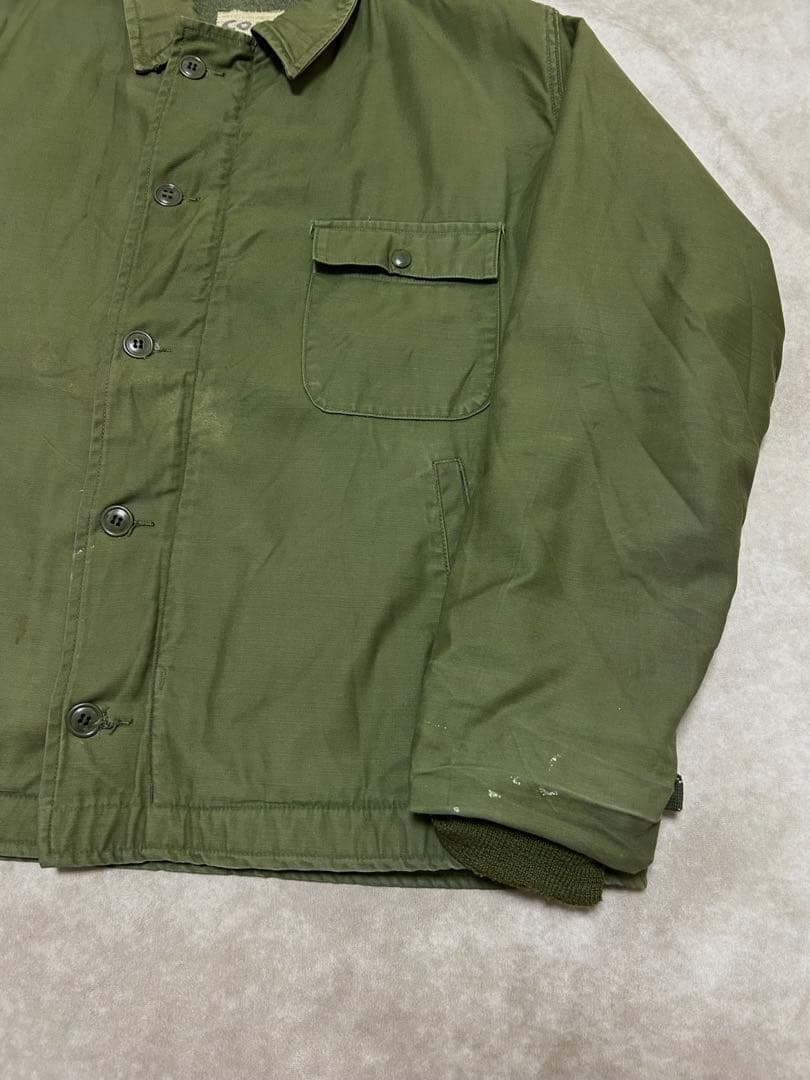 70s US Navy A-2 デッキジャケット Large 42 44