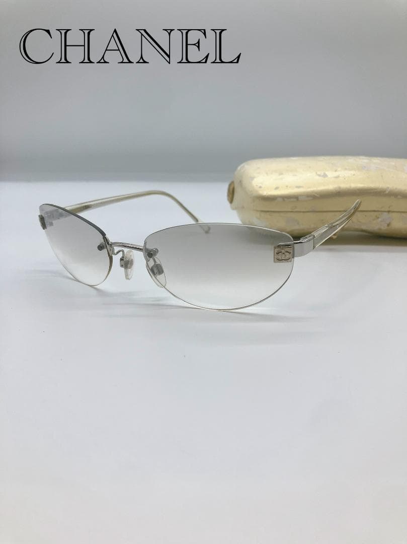 CHANEL 4049 ココマーク サングラス メガネ クリアアイボリー系