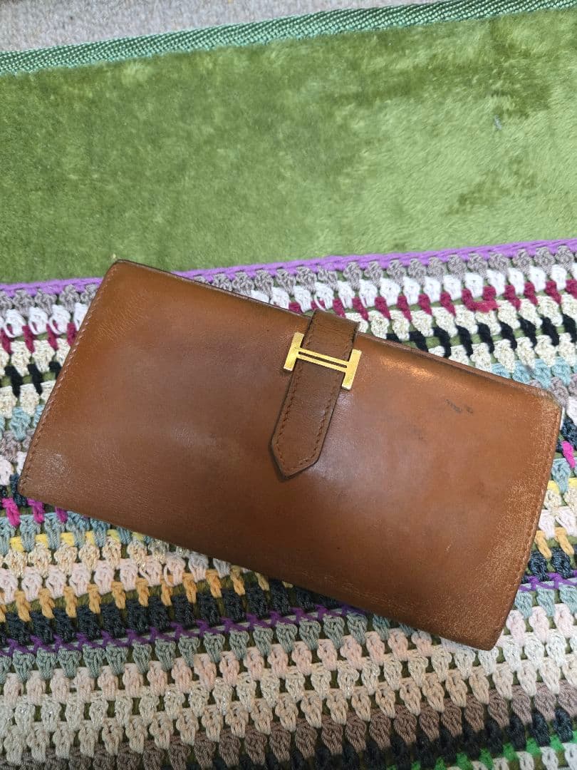 HERMES エルメス ベアンクラシック 長財布 ボックスカーフ