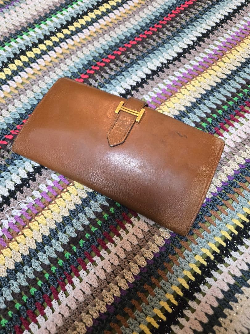 HERMES エルメス ベアンクラシック 長財布 ボックスカーフ