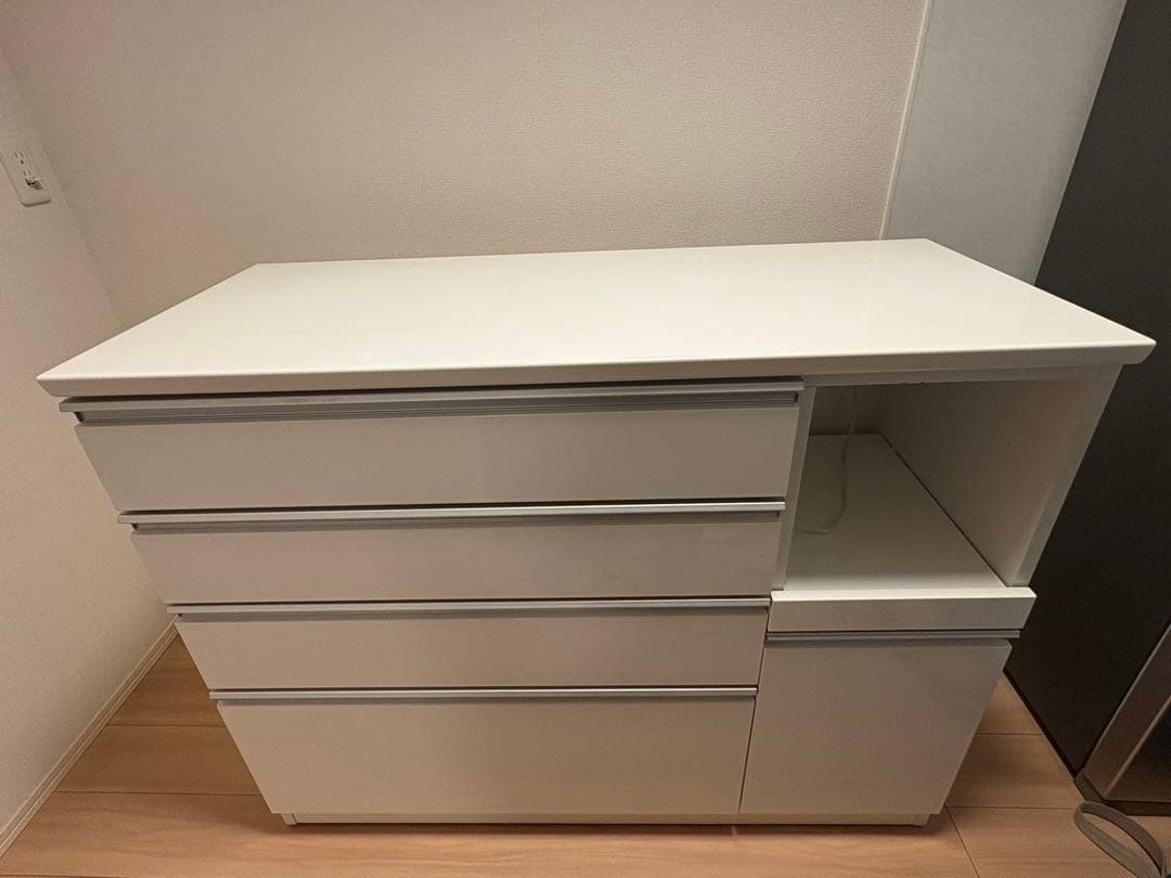 ニトリ キッチンカウンター レジューム 120-2SH-R WH