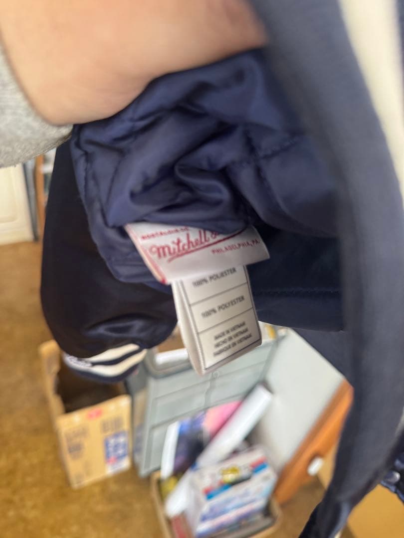 Yankees サテンスタジャン ネイビー