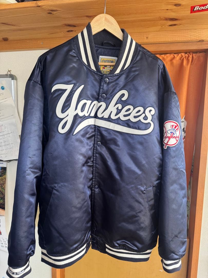 Yankees サテンスタジャン ネイビー