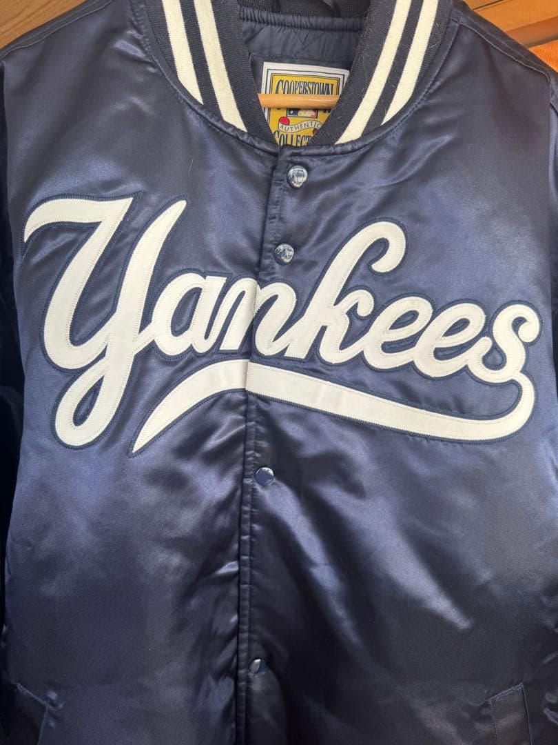Yankees サテンスタジャン ネイビー