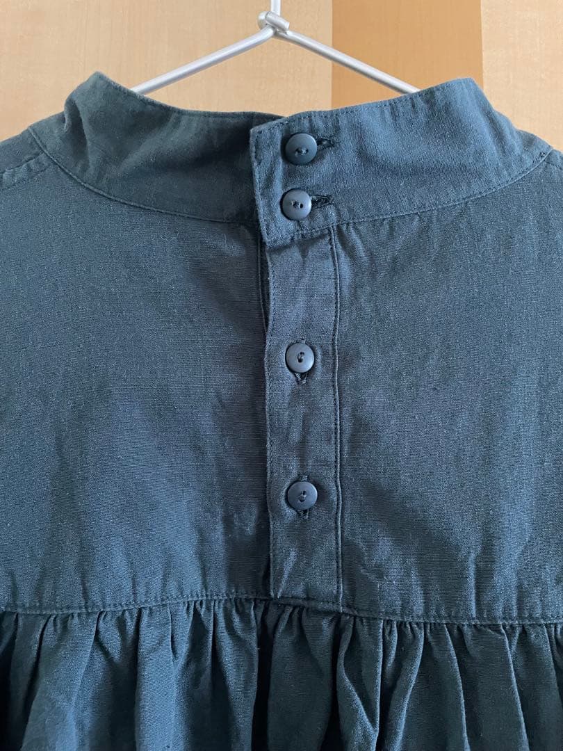 【mi】DANTON コットンリネンポプリン　チュニックワンピース