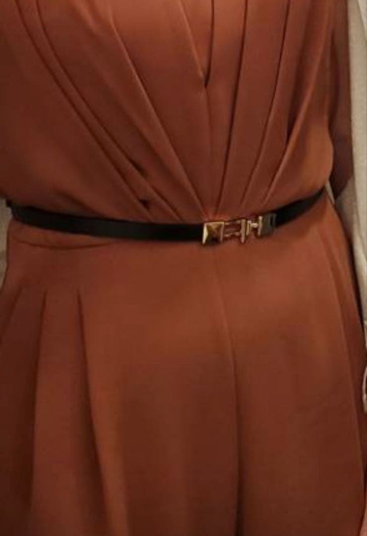 パーティードレス ブラウン スリーブレス オールインワン ９号　秋