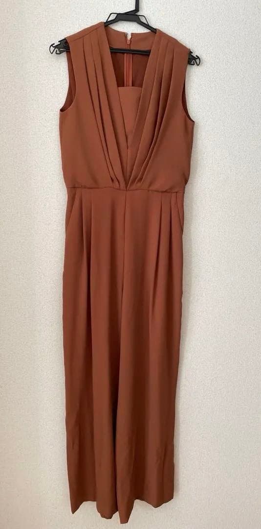 パーティードレス ブラウン スリーブレス オールインワン ９号　秋