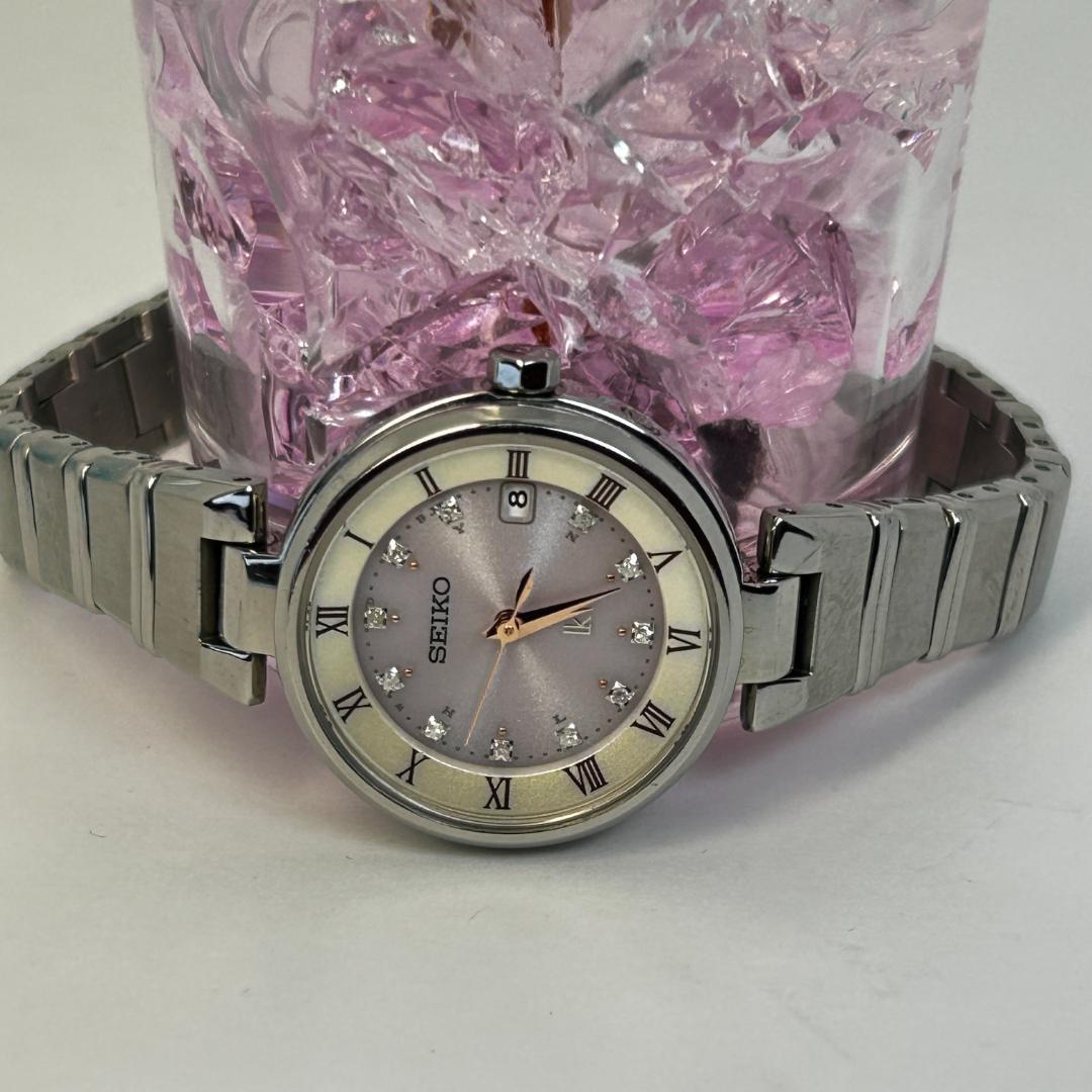 【人気】SEIKO LUKIA ルキア ピンクシェル 電波ソーラー 11Pダイヤ