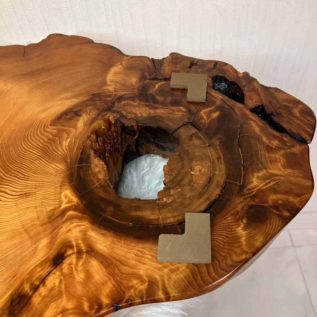 希少品　屋久杉飾り台　一枚板　屋久杉　置台　屋久杉工芸品　世界遺産　花台　刻印有