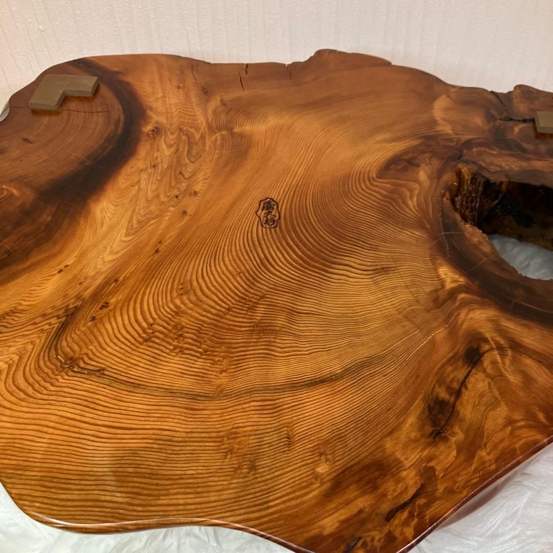 希少品　屋久杉飾り台　一枚板　屋久杉　置台　屋久杉工芸品　世界遺産　花台　刻印有