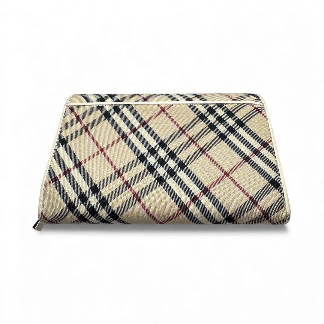 美品　BURBERRY バーバリー 折り財布 ノバチェック ベージュ系