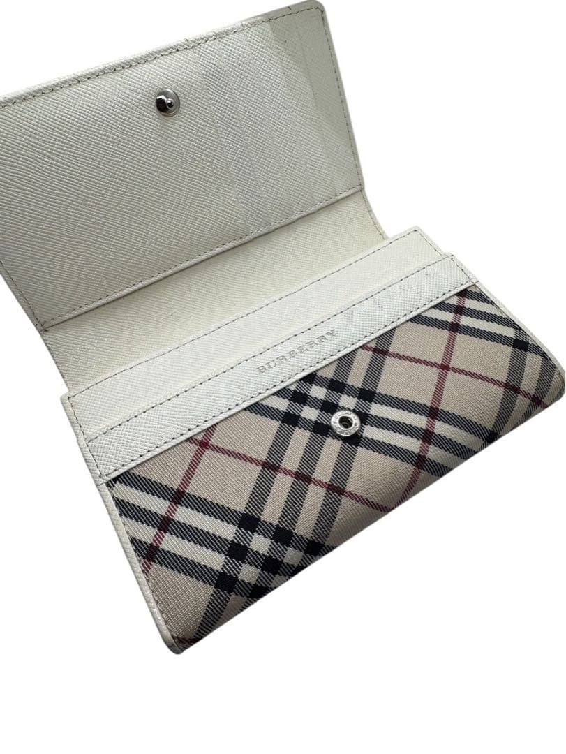 美品　BURBERRY バーバリー 折り財布 ノバチェック ベージュ系