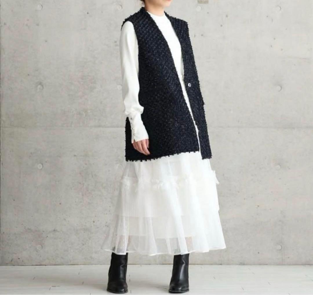 【未使用品】　CHONO Feather flower ジレ