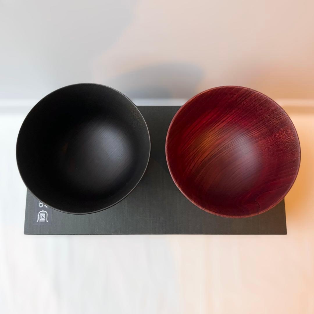 我戸幹男商店 TSUMUGI 汁椀 駒型 KOMA ペアセット 山中漆器