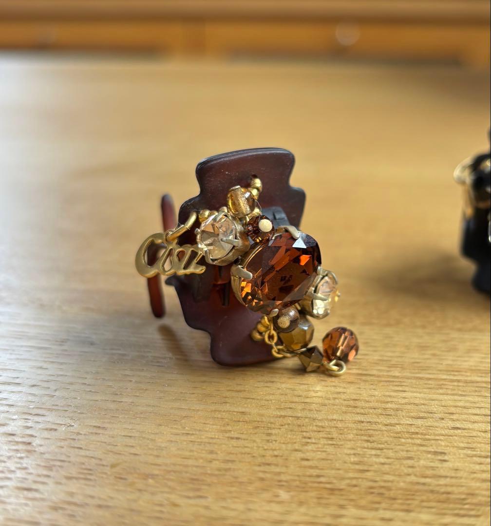 コンプレックスビズ　ヘアクリップ　 3個セット　ブラック　ピンク　ブラウン