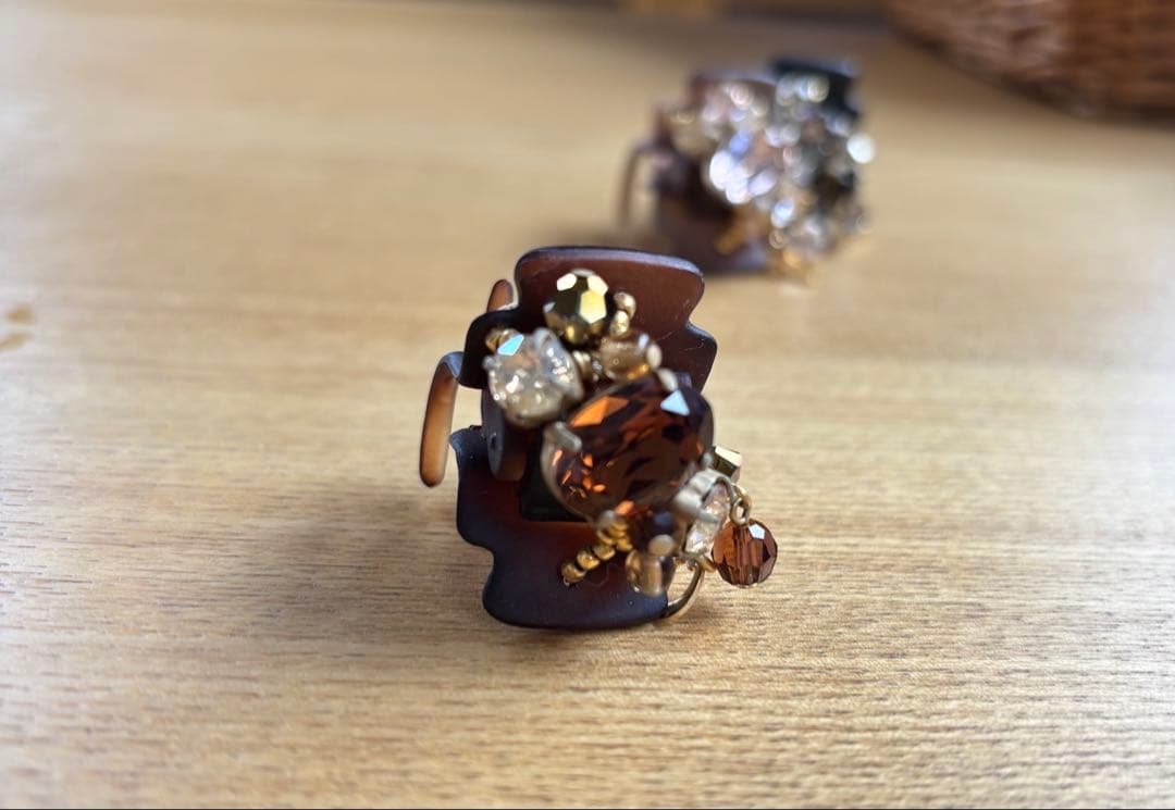 コンプレックスビズ　ヘアクリップ　 3個セット　ブラック　ピンク　ブラウン