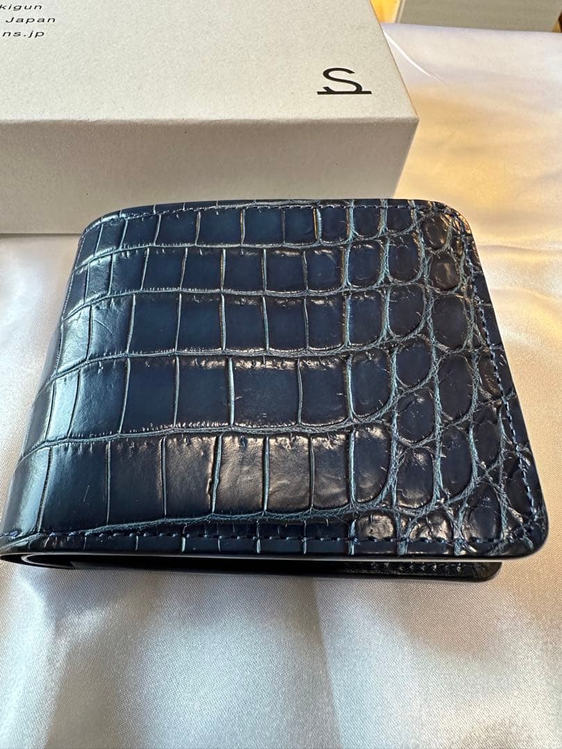 貴重 WILDSWANS 藍染クロコダイル グラウンダー