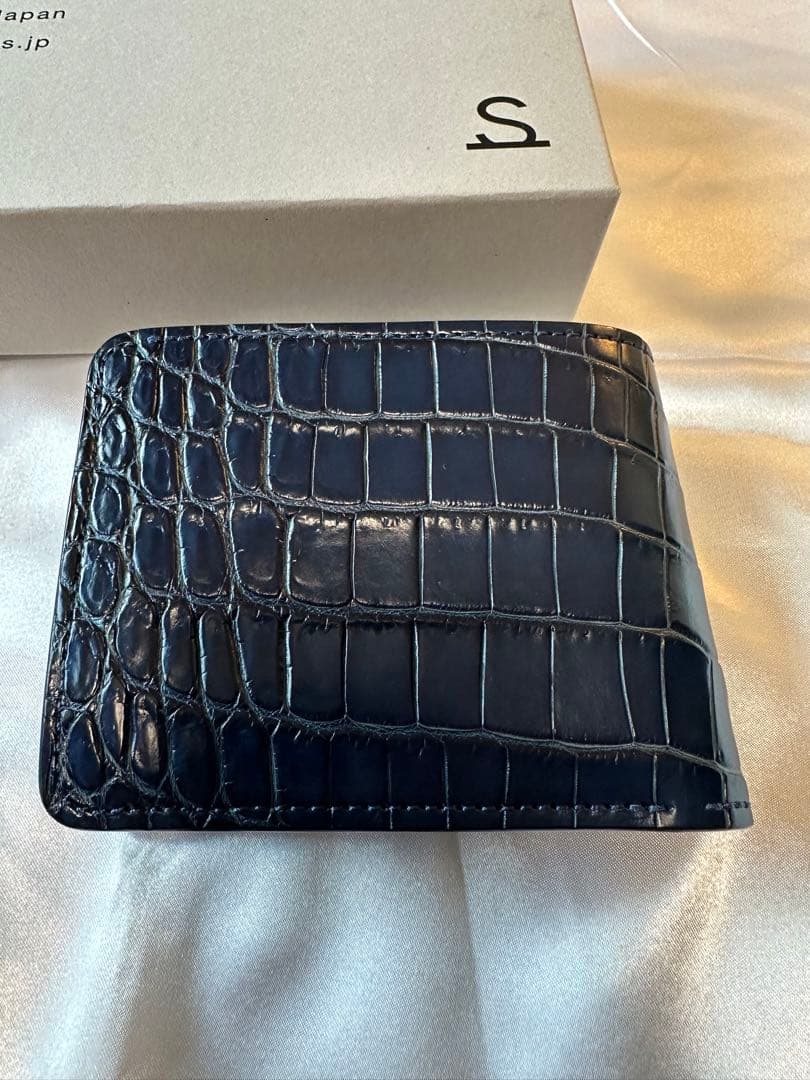 貴重 WILDSWANS 藍染クロコダイル グラウンダー