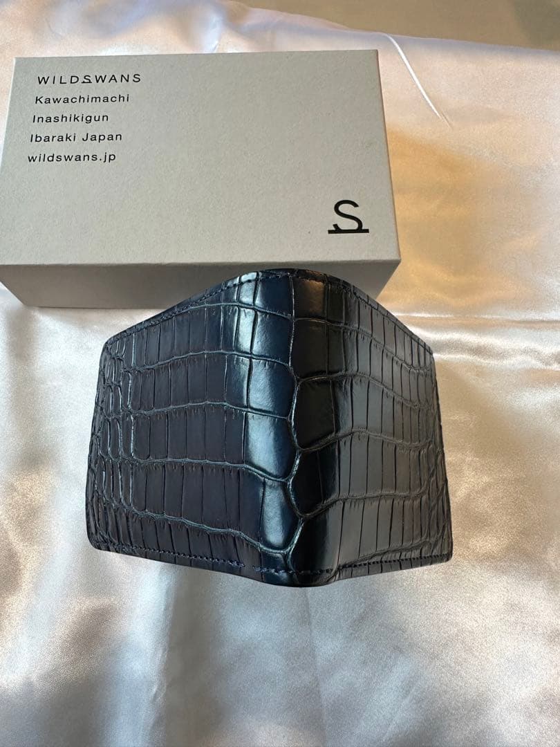 貴重 WILDSWANS 藍染クロコダイル グラウンダー