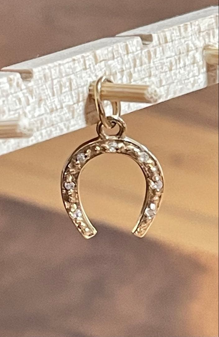 アガット　ネックレスチャーム　ダイヤ　K10