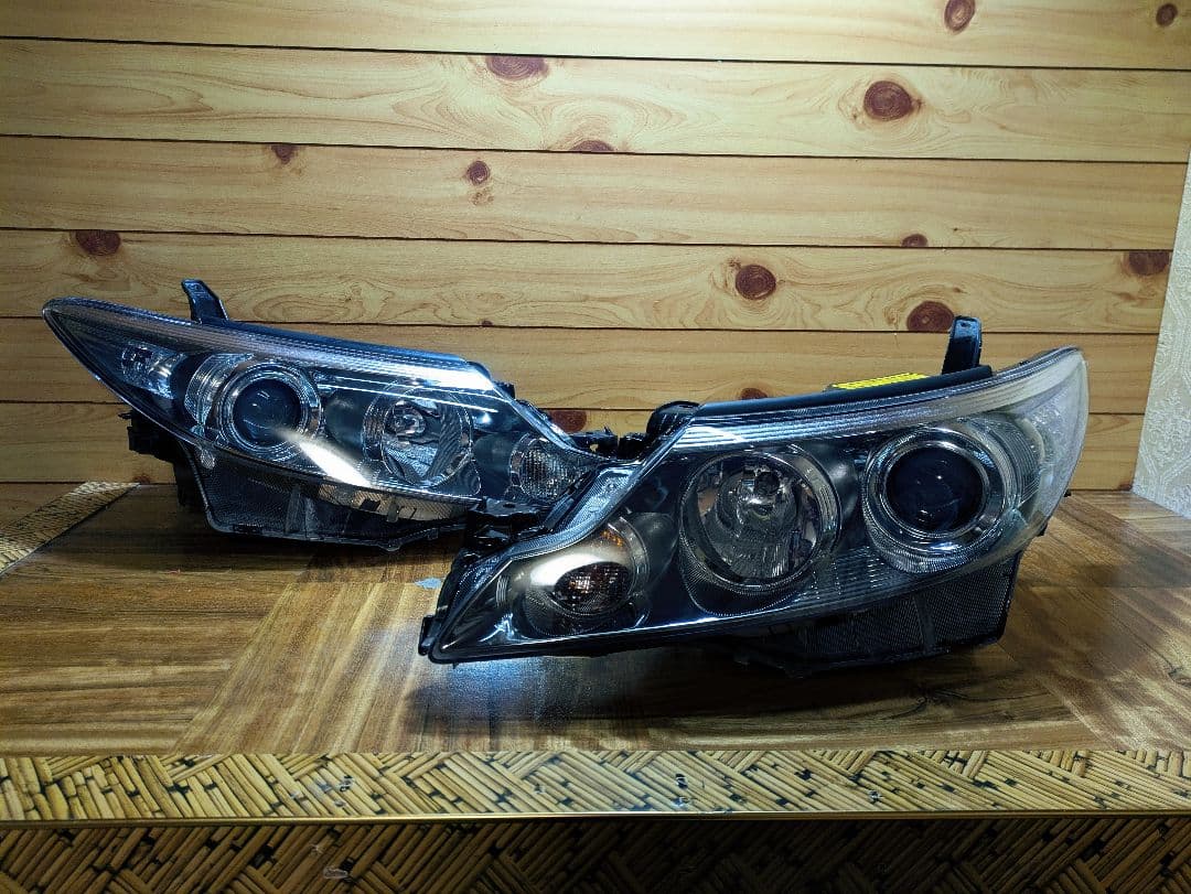 50エスティマ 純正ヘッドライト ACR50 黄ばみ無し コーティング済