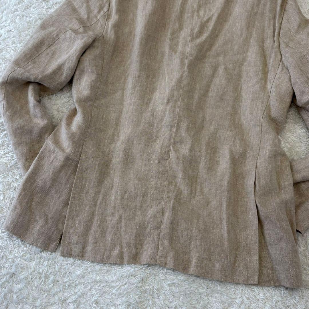 ブルックスブラザーズ テーラードジャケット リネン アンコン ベージュ L