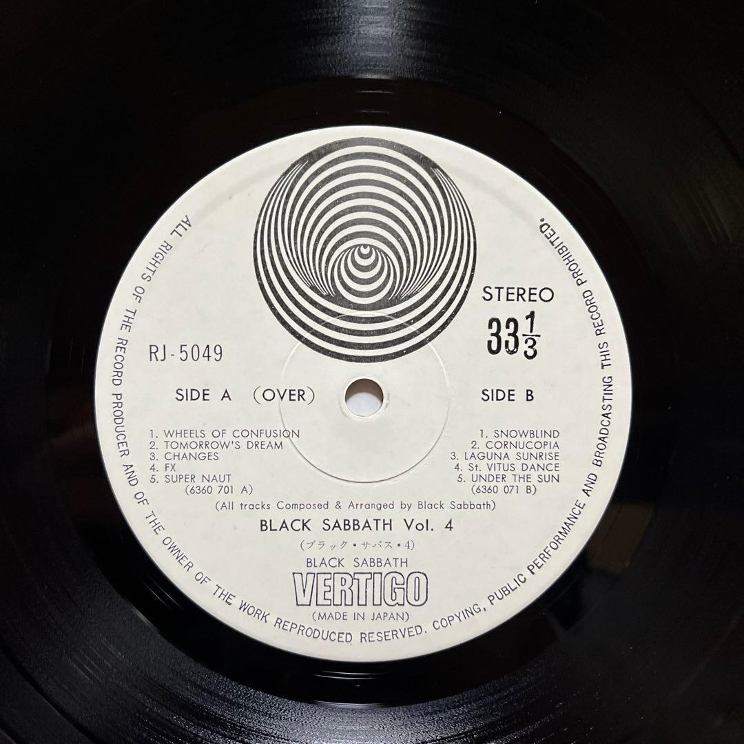 BLACK SABBATH 『BLACK SABBATH Vol.4』国内初盤。