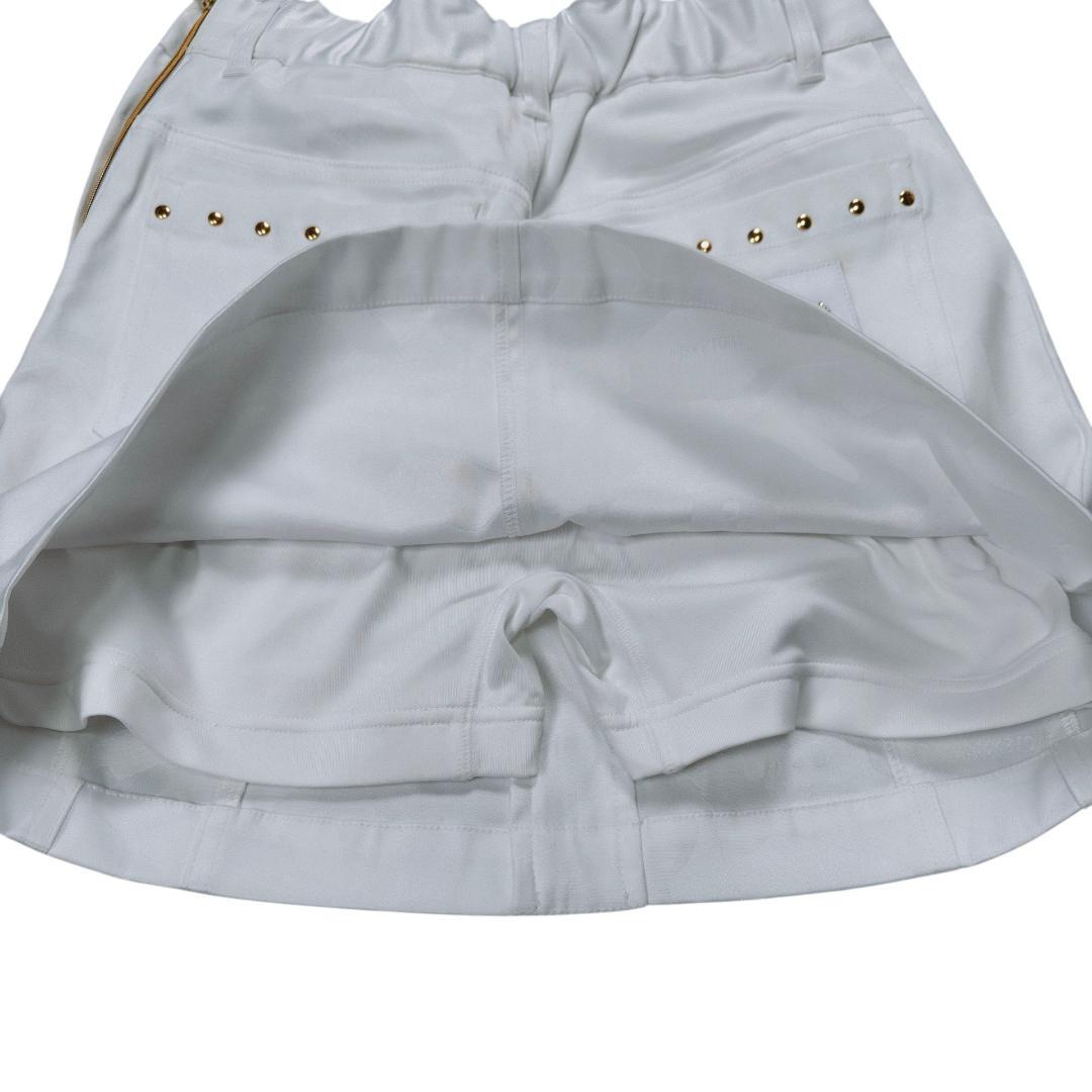 未使用 MARK&LONA ゴルフ スカート ホワイト カモ 38 M