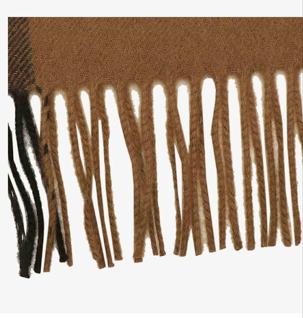 BURBERRY カシミヤチェック柄マフラーブラウン新品タグケース有りプレゼント