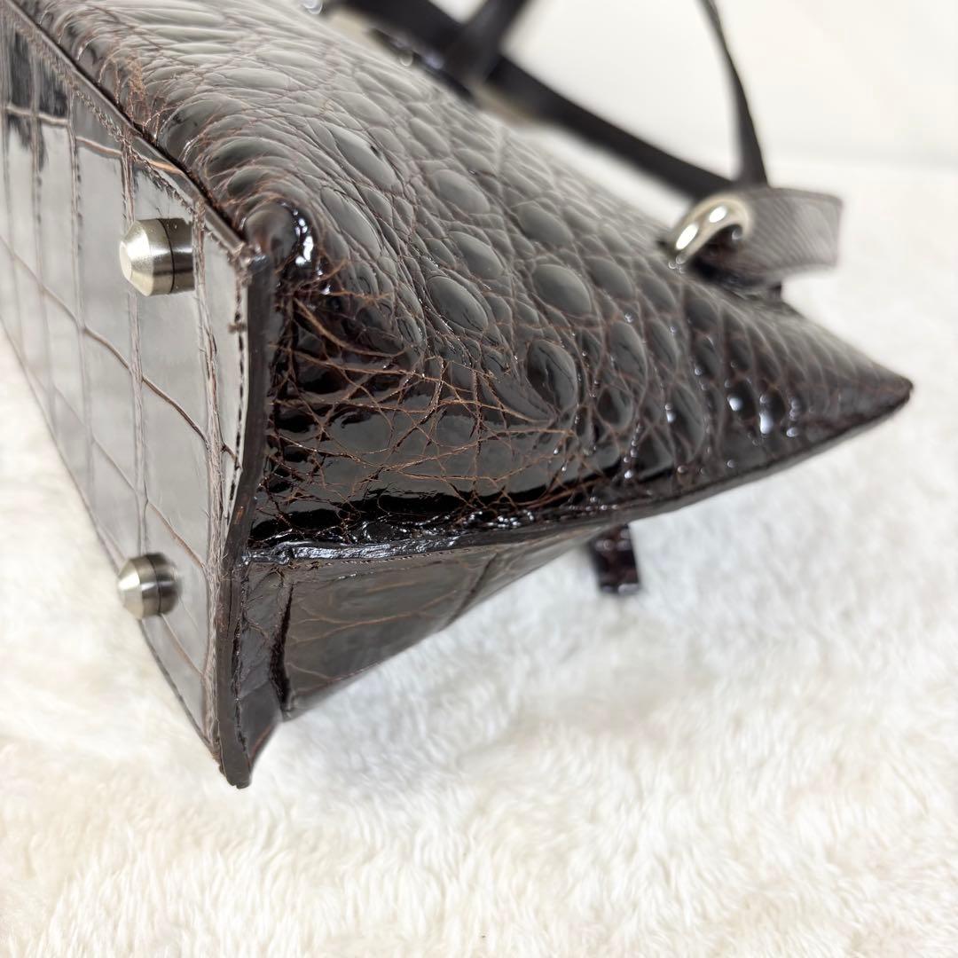 【JRA認定】クロコダイル 美品 トートバッグ 肩掛け フォーマル