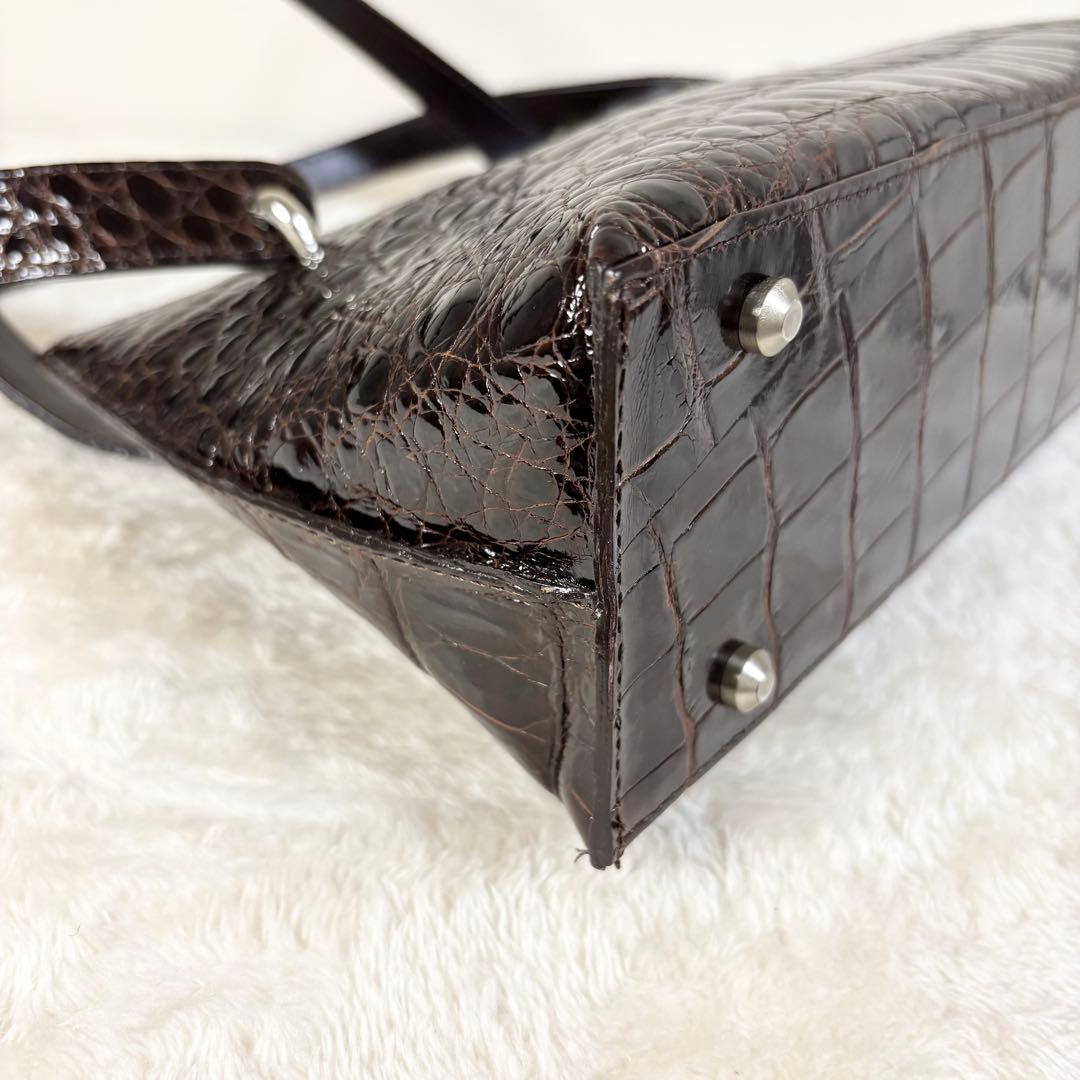 【JRA認定】クロコダイル 美品 トートバッグ 肩掛け フォーマル