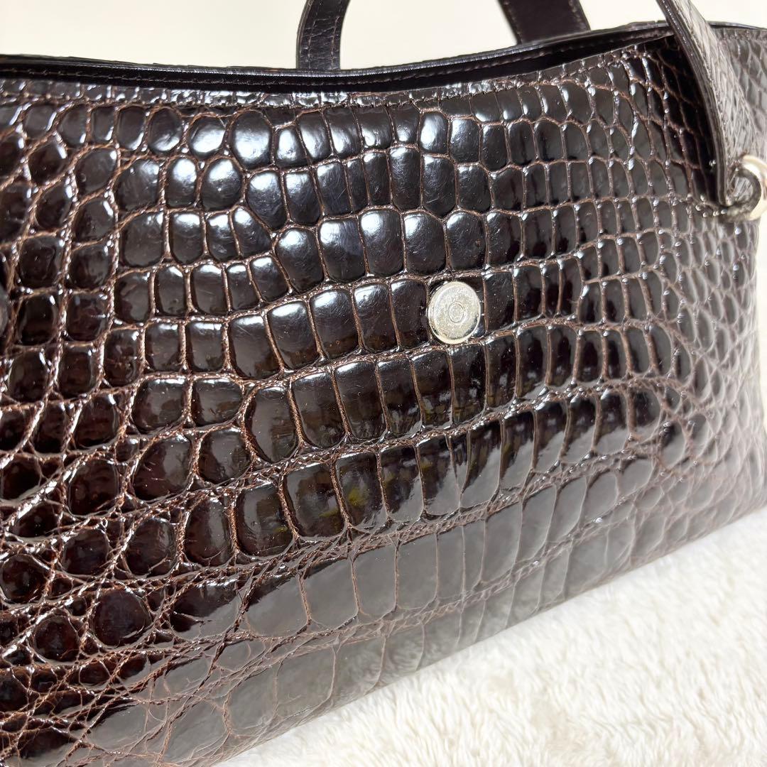 【JRA認定】クロコダイル 美品 トートバッグ 肩掛け フォーマル