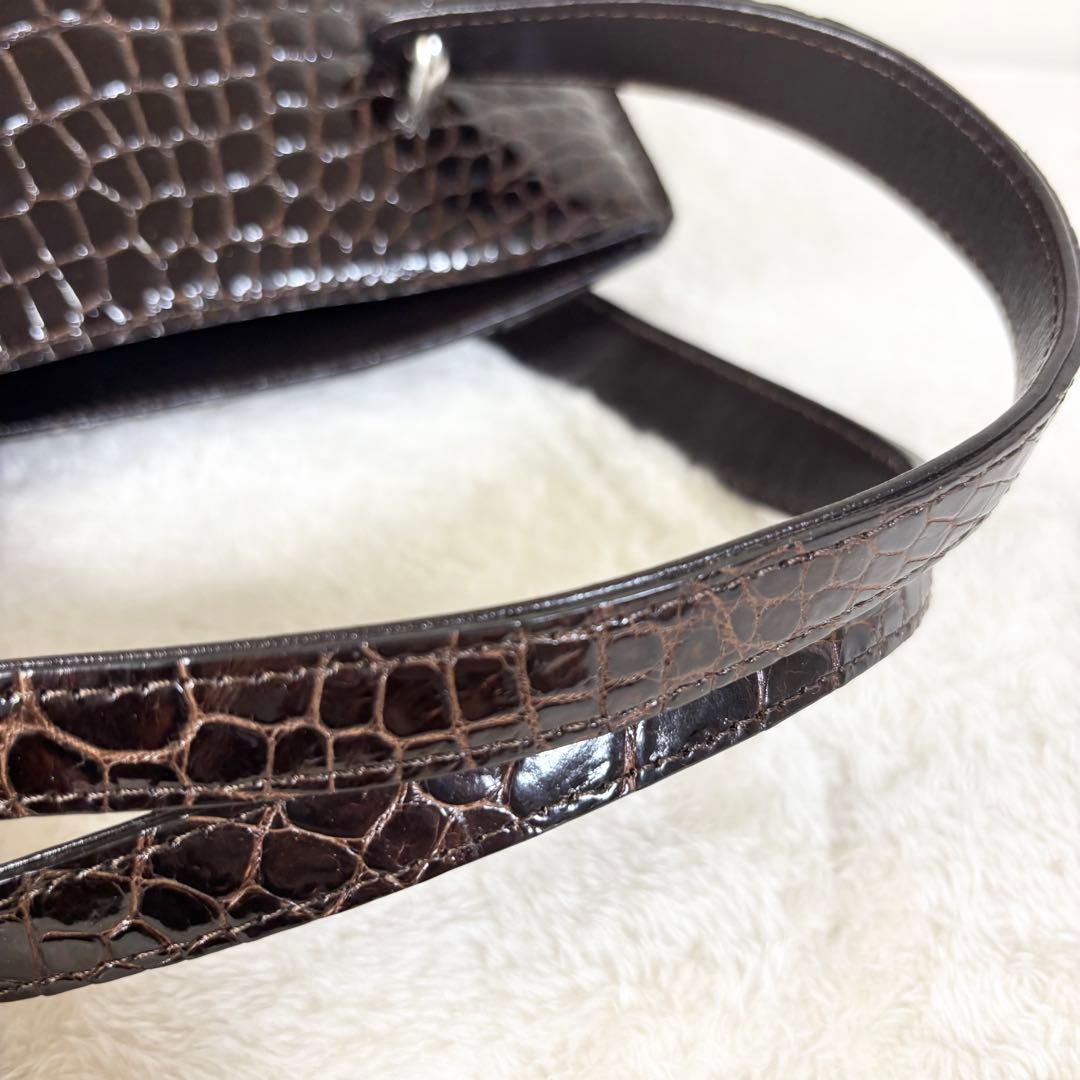 【JRA認定】クロコダイル 美品 トートバッグ 肩掛け フォーマル