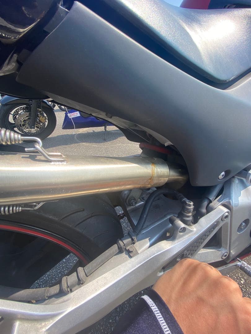 lci マフラー本体と中間 シルバー/ブルー