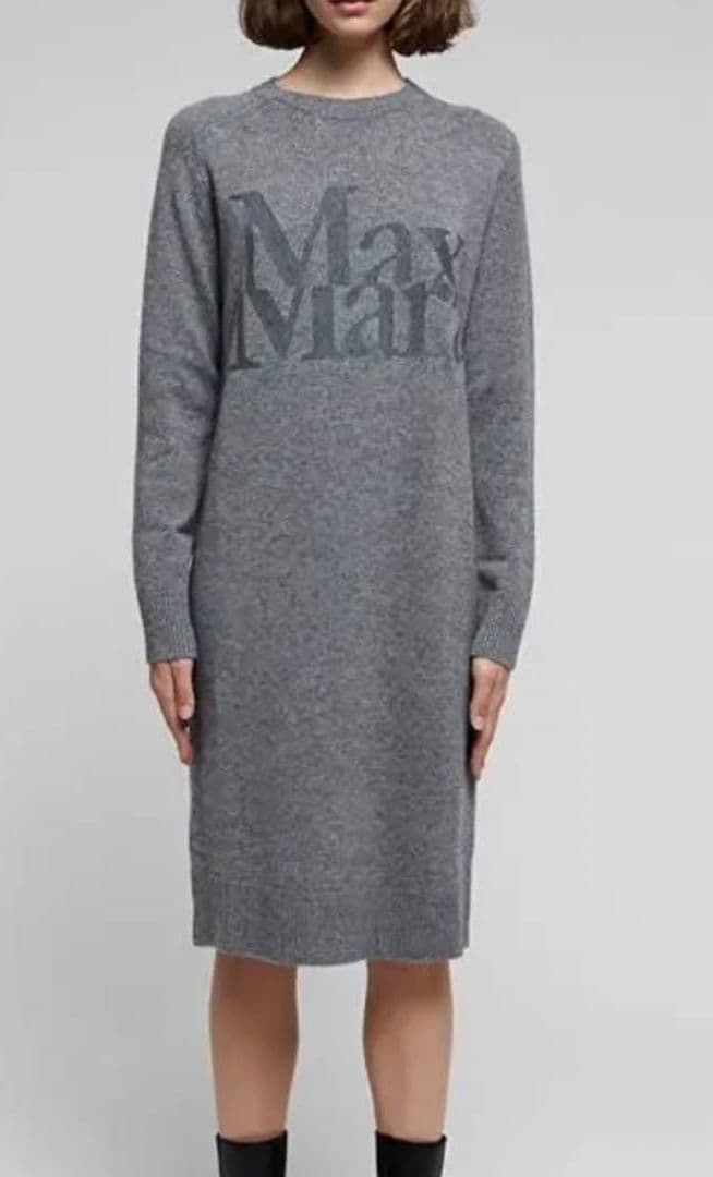 美品☆'S Max Mara☆ニットワンピース ウールカシミヤ S グレー