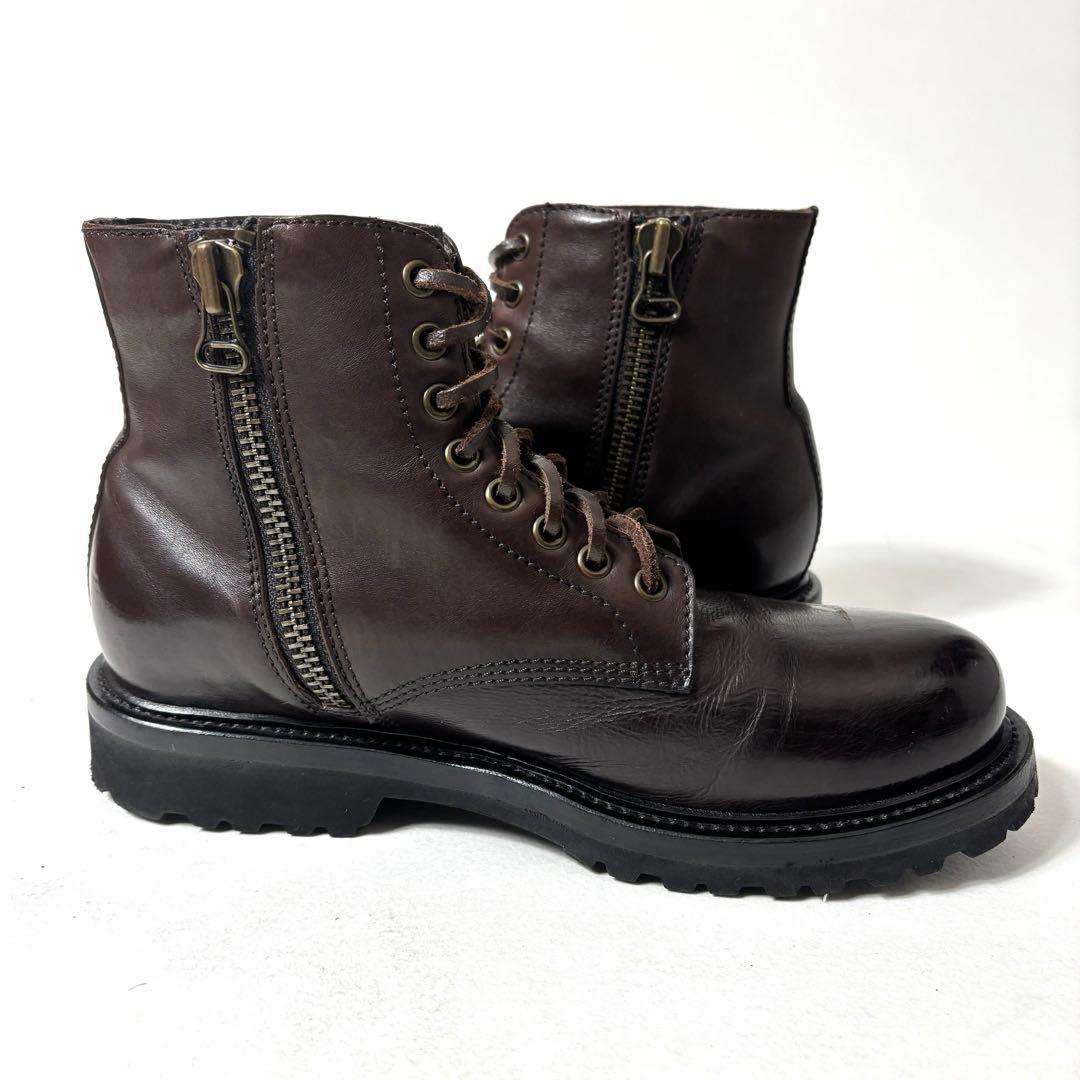 【美品】BUTTERO ブッテロ サイドジップ ワークブーツ ブラウン
