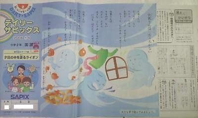 サピックス ＳＡＰＩＸ＊デイリーサピックス＊２年 小２＊国語／全１８回 完全版