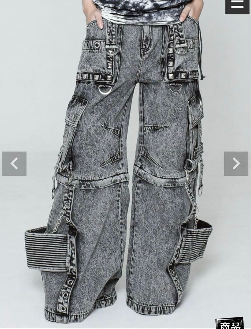 REFLEM【レフレム】2WAYセパレートデニムカーゴパンツ　グレー