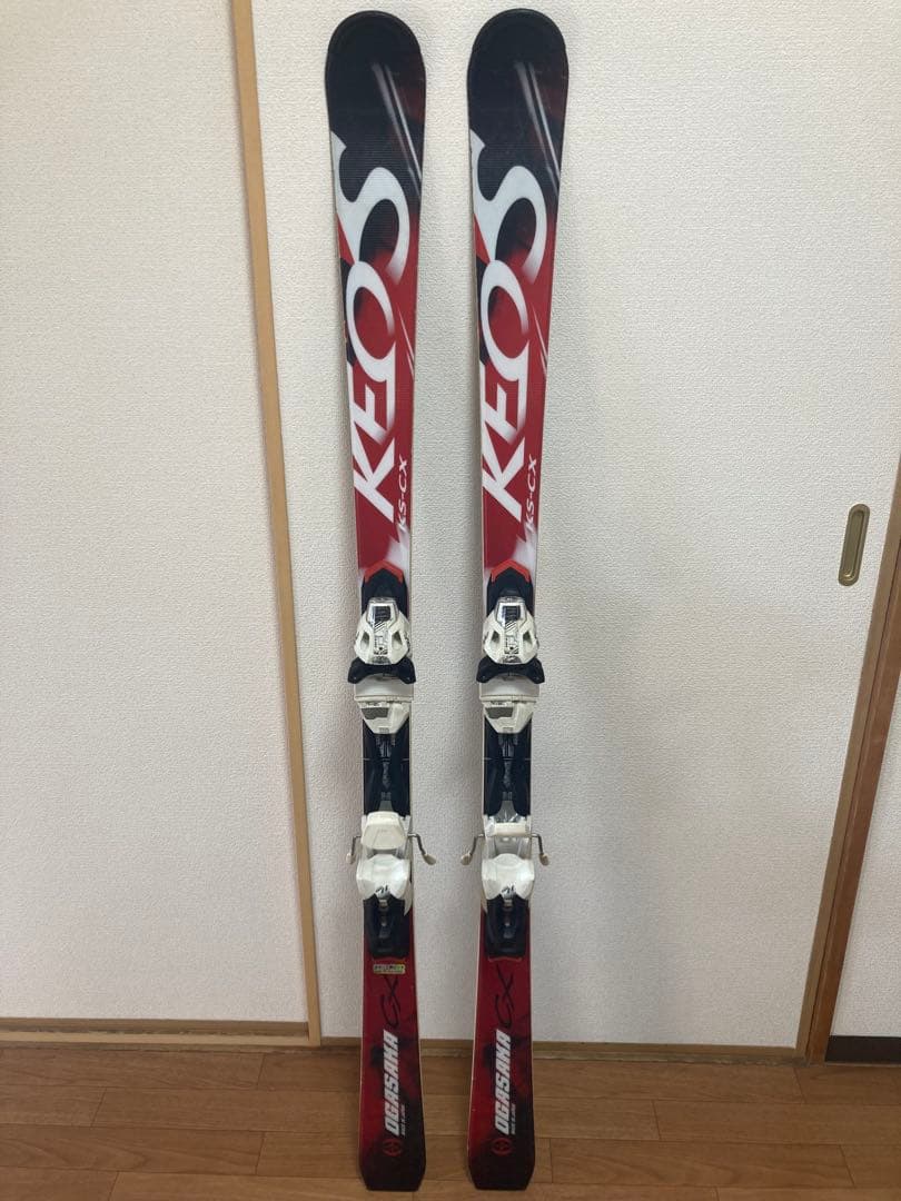 KEO'S KS-CX スキー 板 赤黒 ビンディング付き