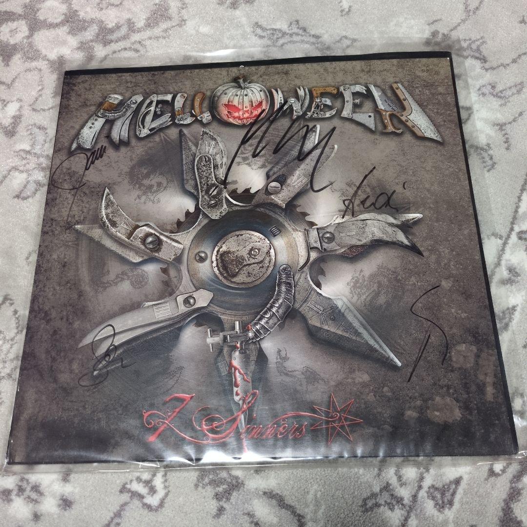 Helloween 7 Sinners ジャケットスリーブサイン入り