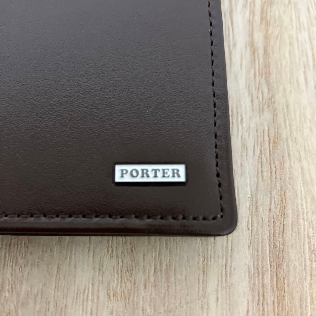 未使用 箱付 PORTER シーン マネークリップ 茶