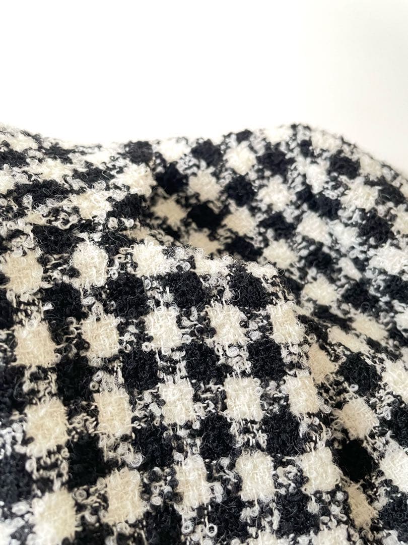 美品 イエナ IENA 金ボタンチェックツイードジャケット