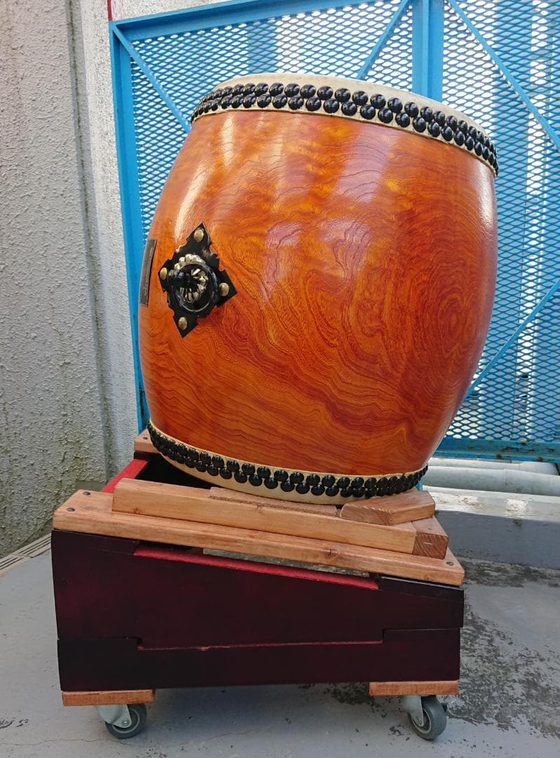 める【送料無料】１尺２寸長胴太鼓　ケース付き