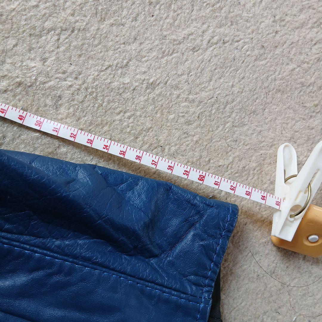 レザー パンツ 青