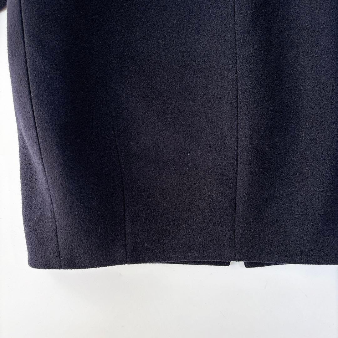え*り様 美品⁑バビロン　2022 ウールコクーンコート　ネイビー　ノーカラージ