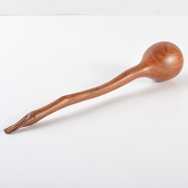 煎茶道具　木彫　瓢箪形　大匙　勺　柄杓　黒檀箱入　C　R6590