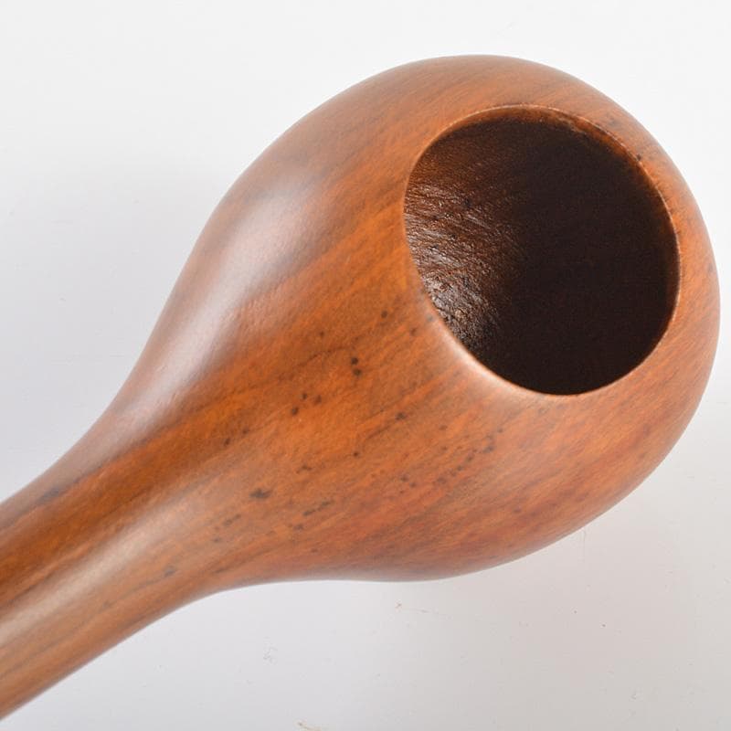 煎茶道具　木彫　瓢箪形　大匙　勺　柄杓　黒檀箱入　C　R6590